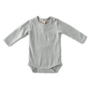 The Simple Folk | Organic Cotton Onesie Melange Grey | 3-6 M